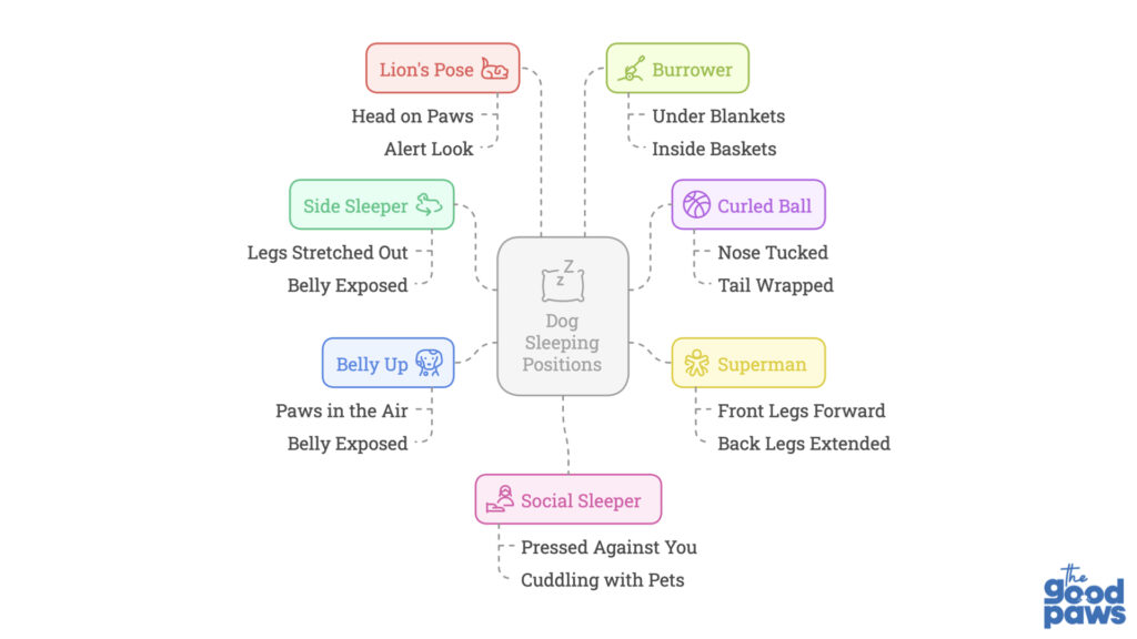 dog sleeping positions infographic