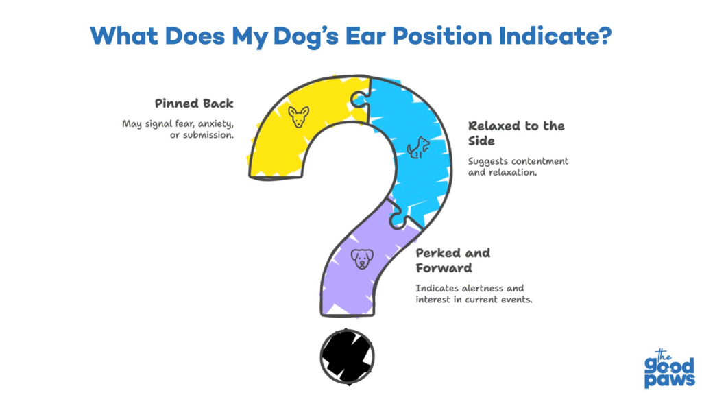 infographic showing different ear positions of dogs